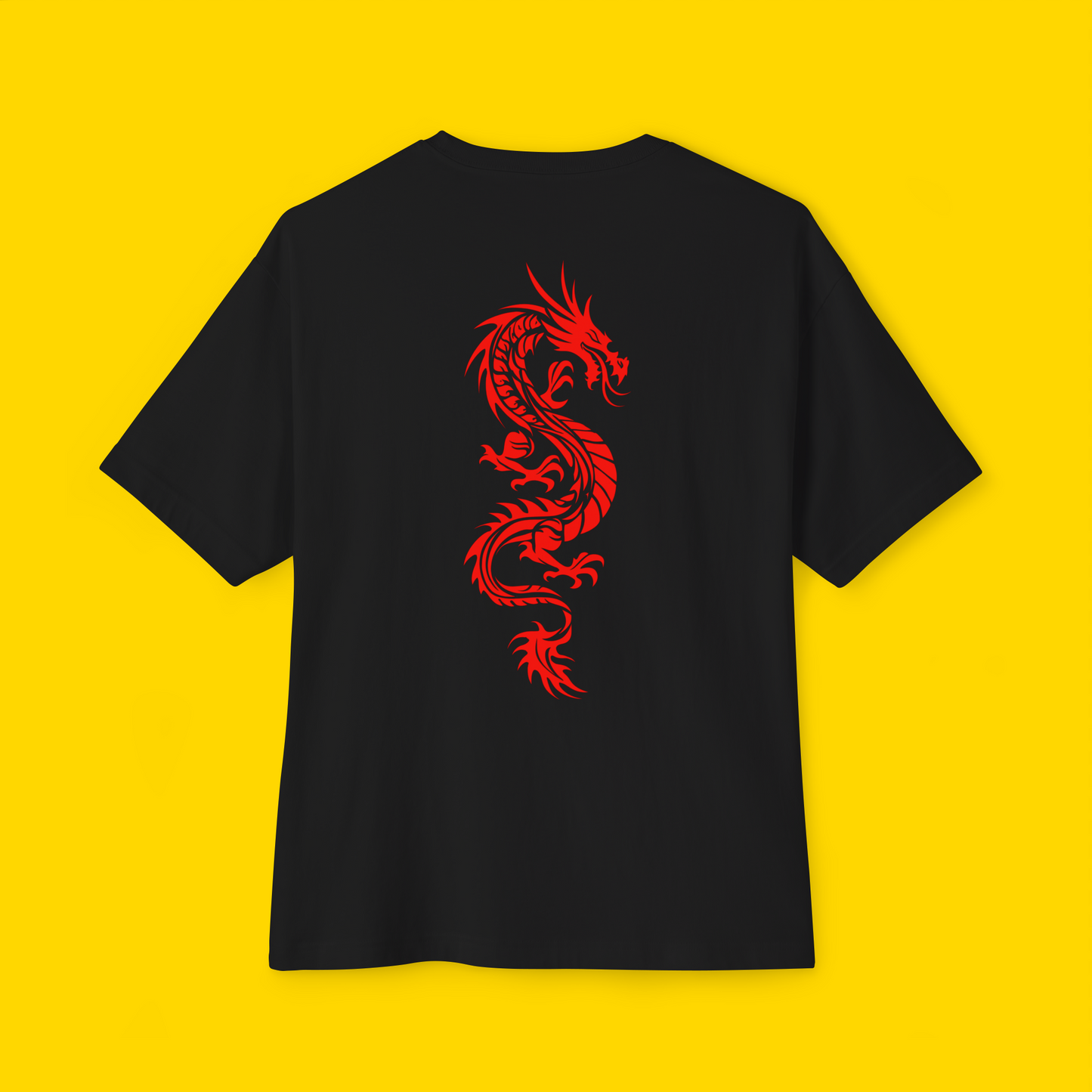Oversized Boxy Tee "Red Dragon"