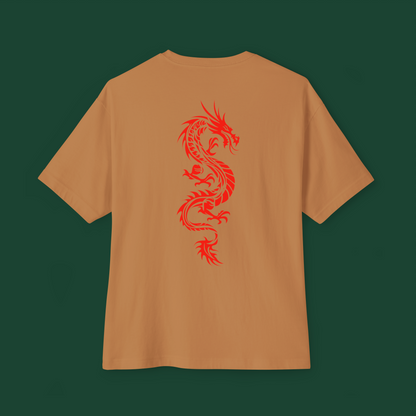 Oversized Boxy Tee 'Red Dragon'