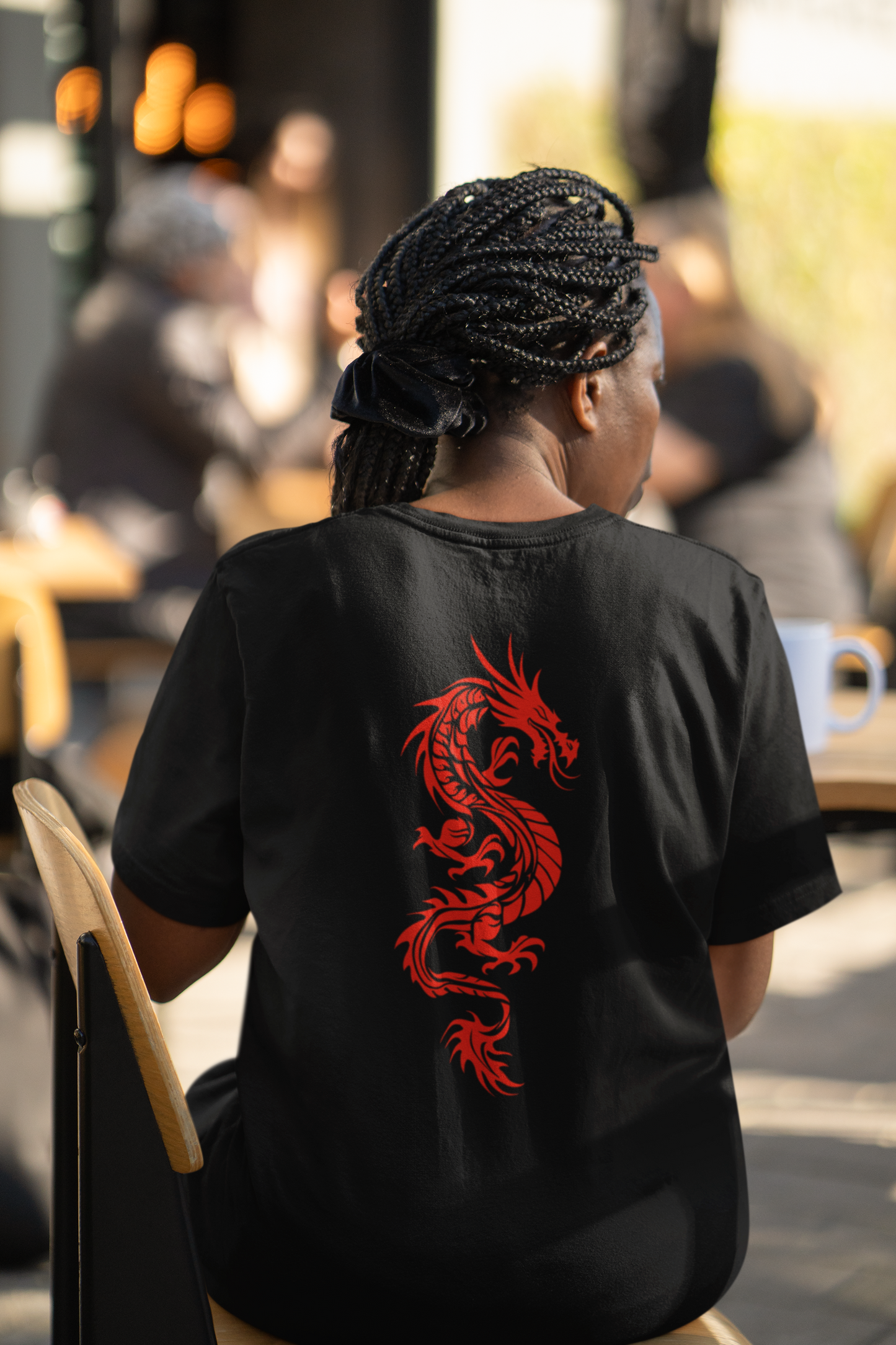 Oversized Boxy Tee "Red Dragon"