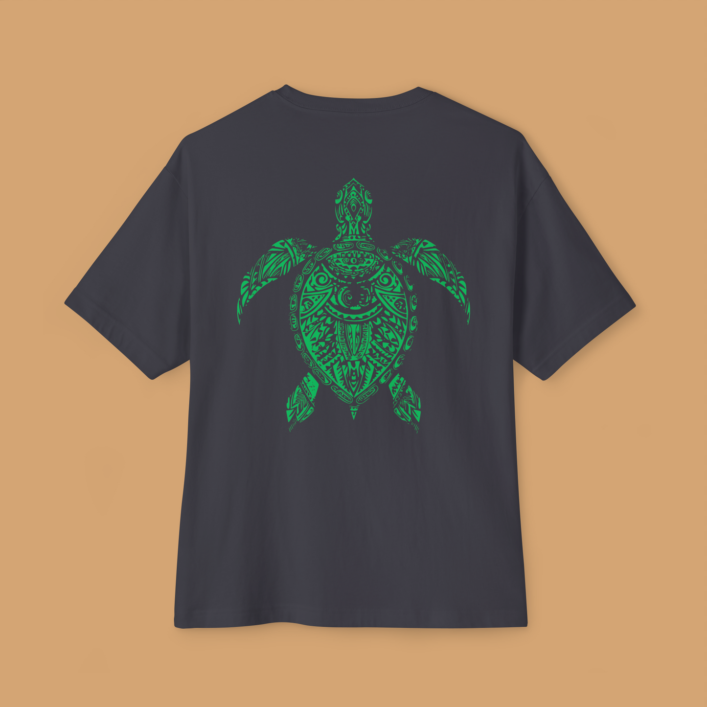 Oversized Boxy Tee 'Green turtle'