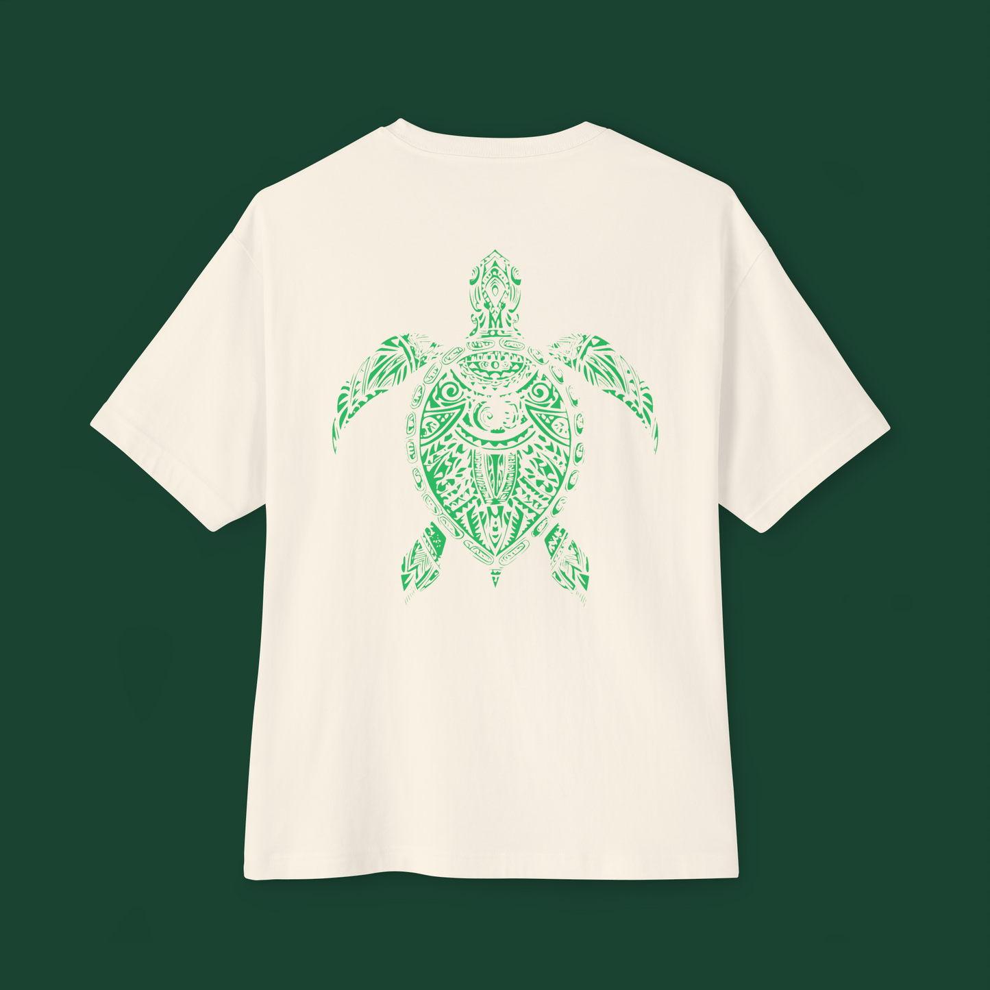 Oversized Boxy Tee 'Green turtle'