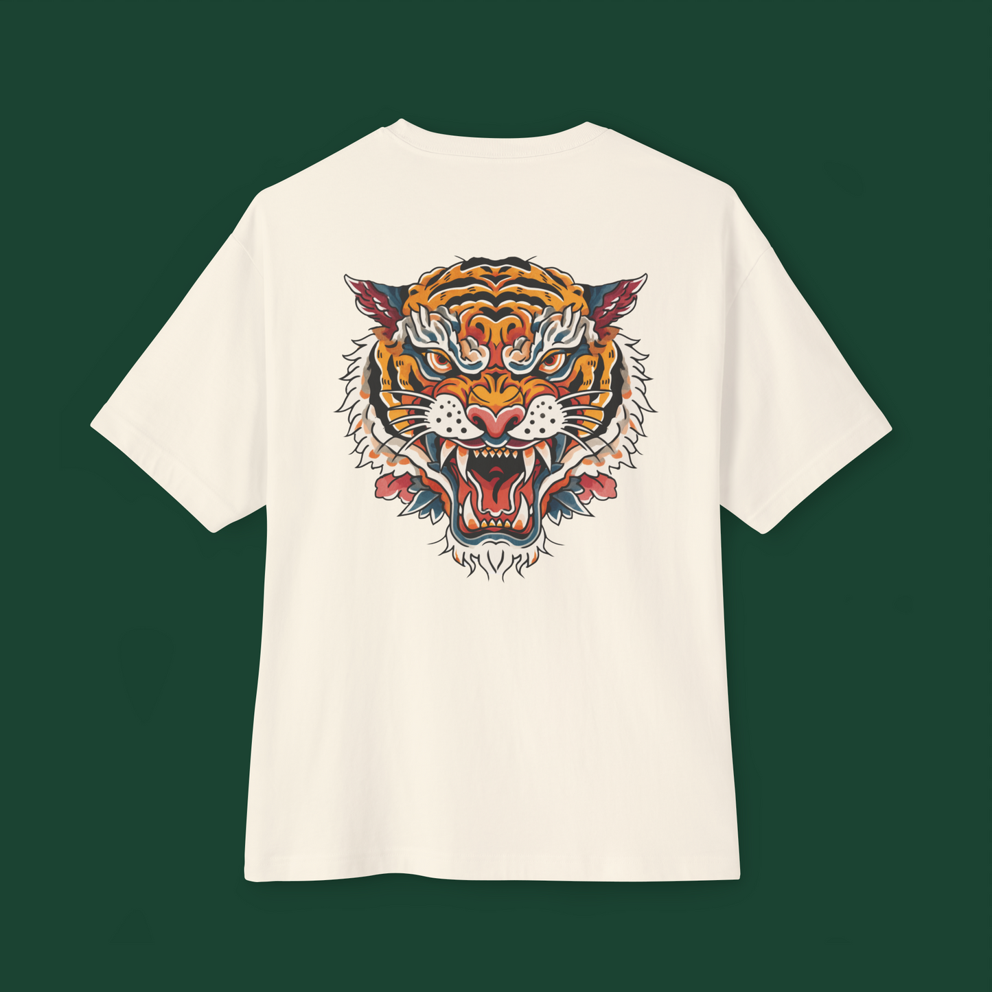 Unisex Oversized 'Tiger Head' Boxy Tee