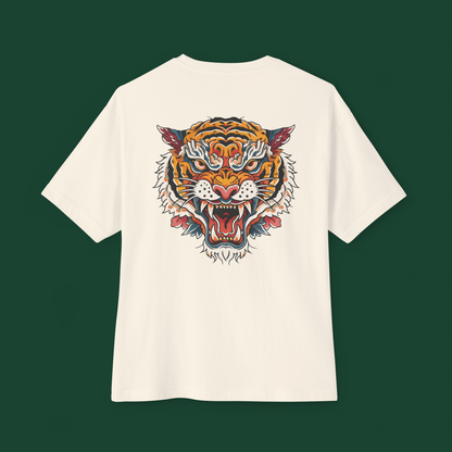 Unisex Oversized 'Tiger Head' Boxy Tee