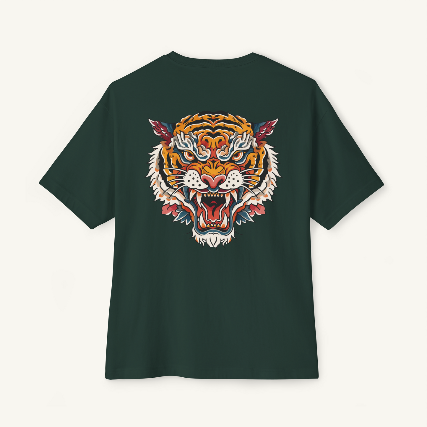 Unisex Oversized 'Tiger Head' Boxy Tee
