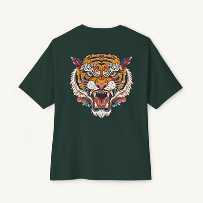Unisex Oversized 'Tiger Head' Boxy Tee
