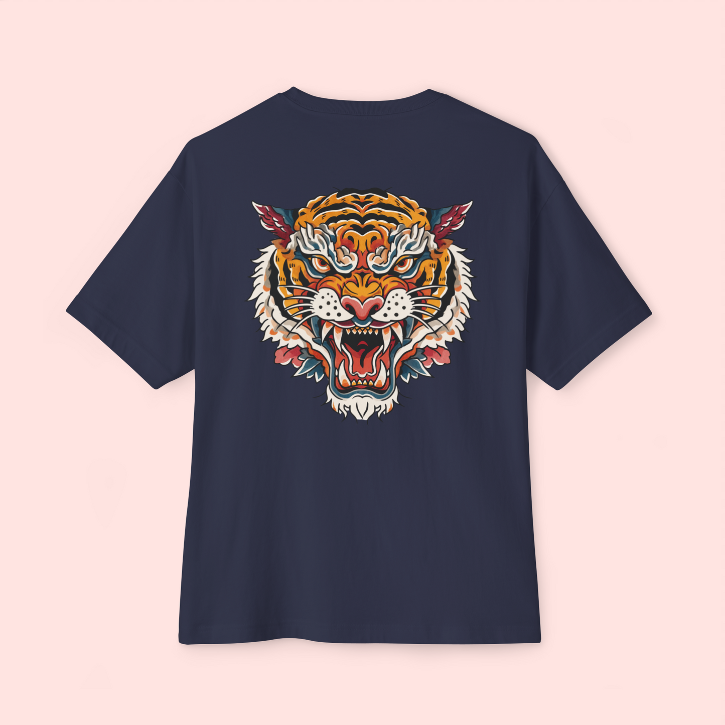 Unisex Oversized 'Tiger Head' Boxy Tee