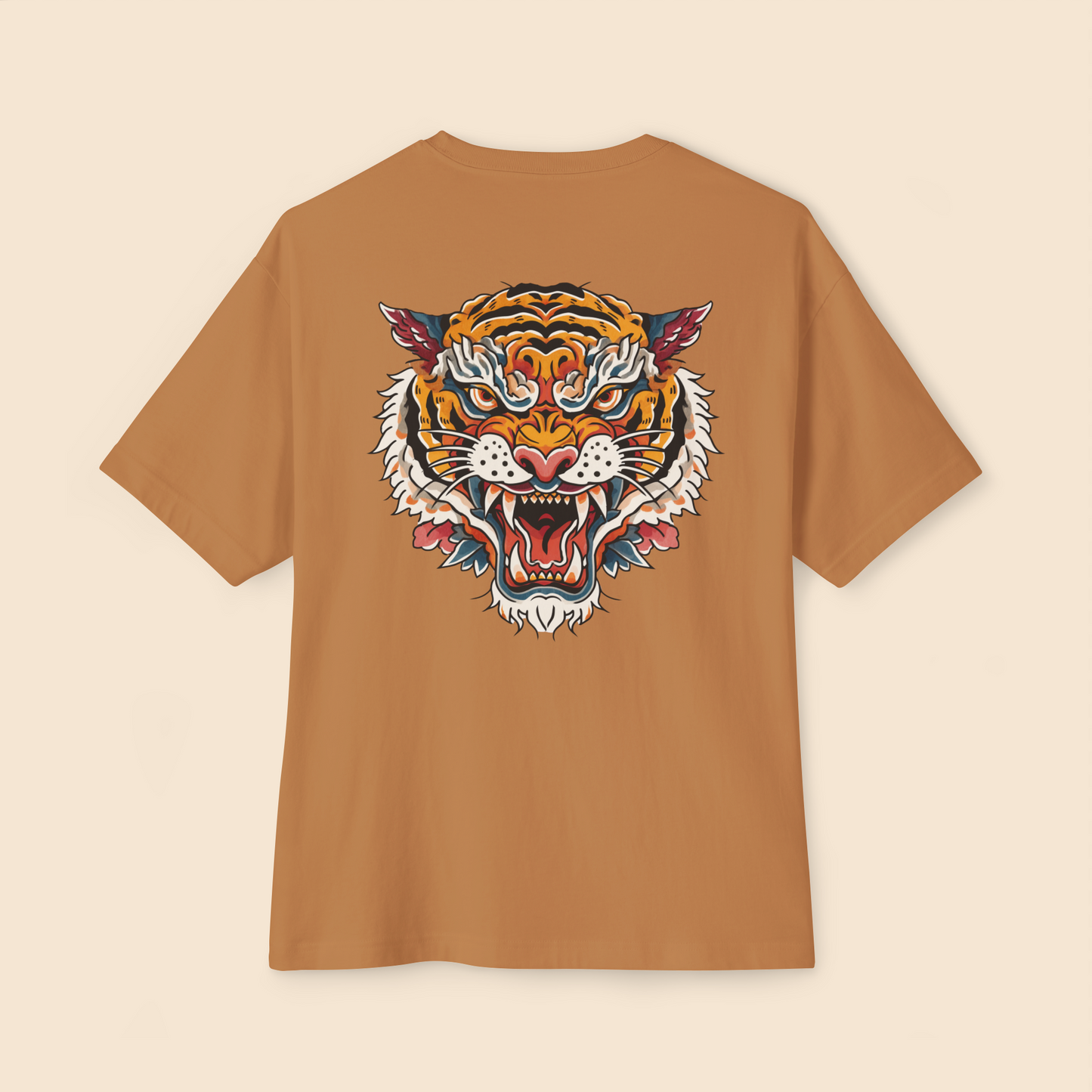 Unisex Oversized 'Tiger Head' Boxy Tee