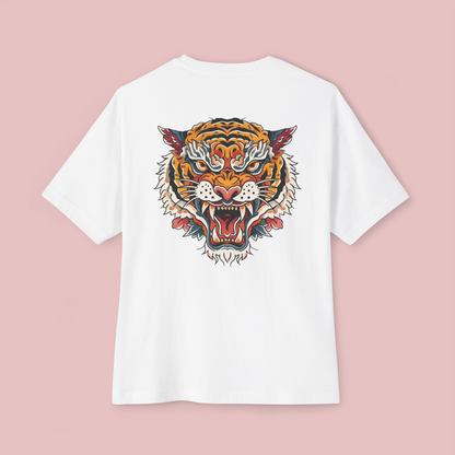 Unisex Oversized 'Tiger Head' Boxy Tee