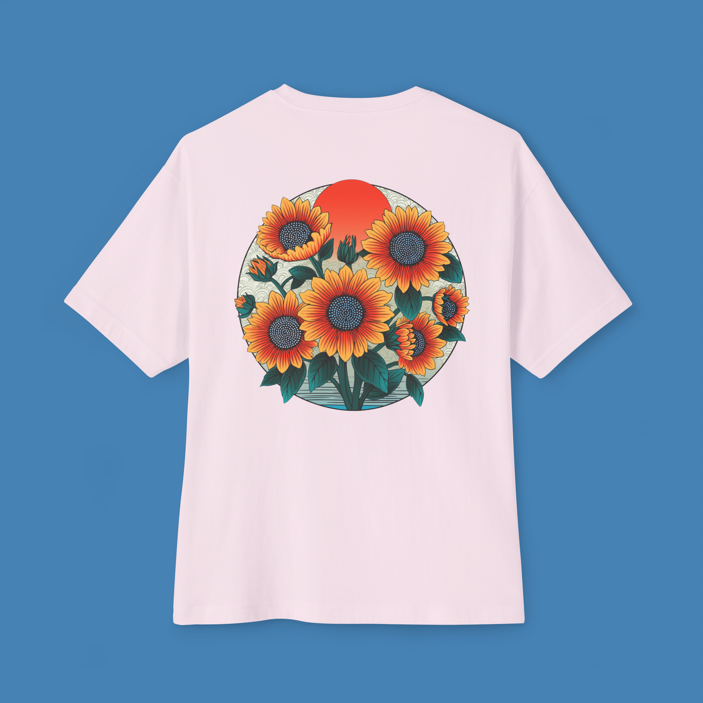Oversized Boxy Tee 'Sunflowers'
