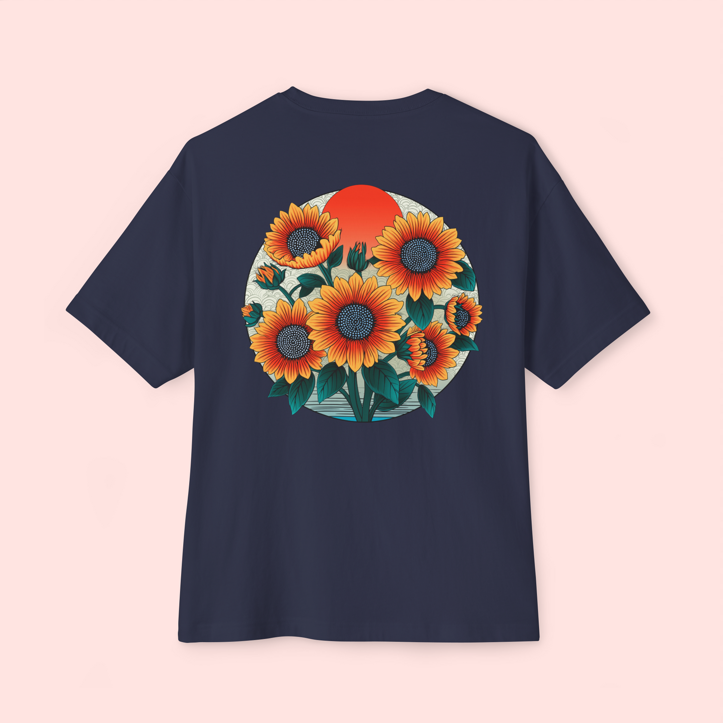 Oversized Boxy Tee 'Sunflowers'