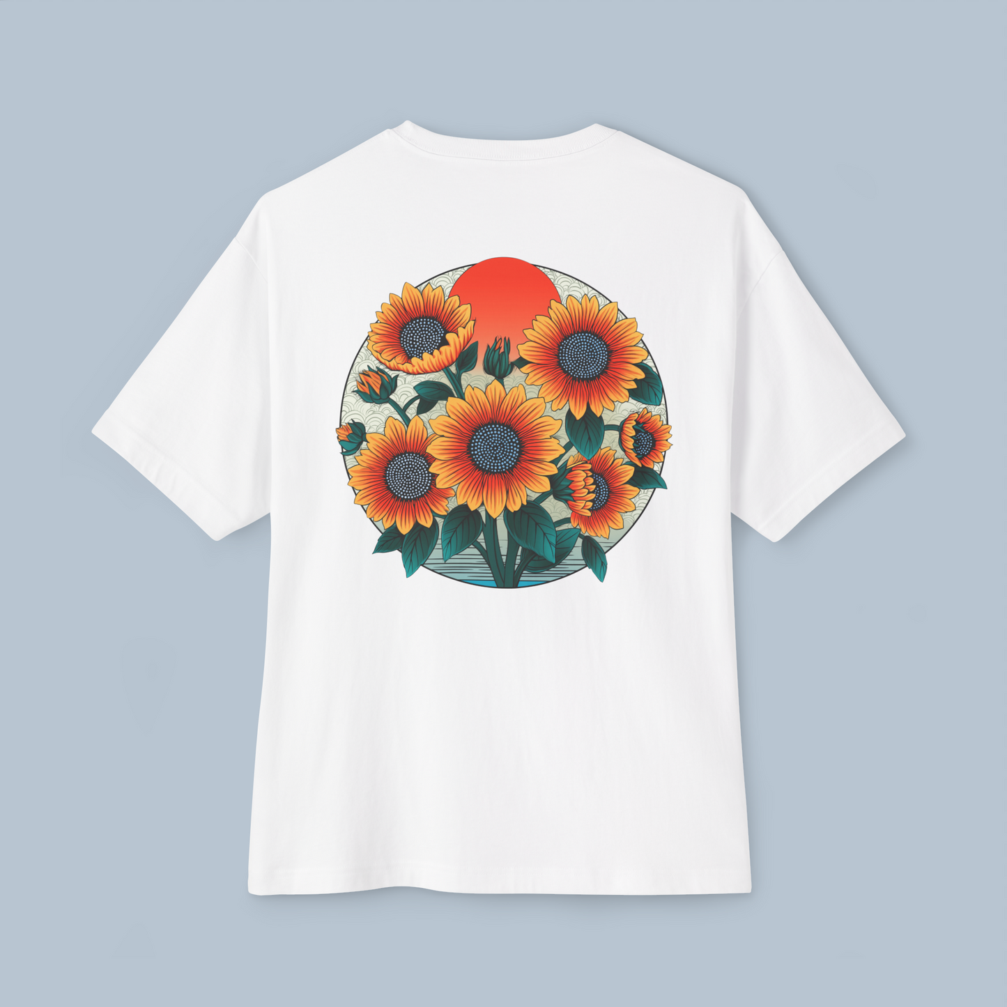 Oversized Boxy Tee 'Sunflowers'