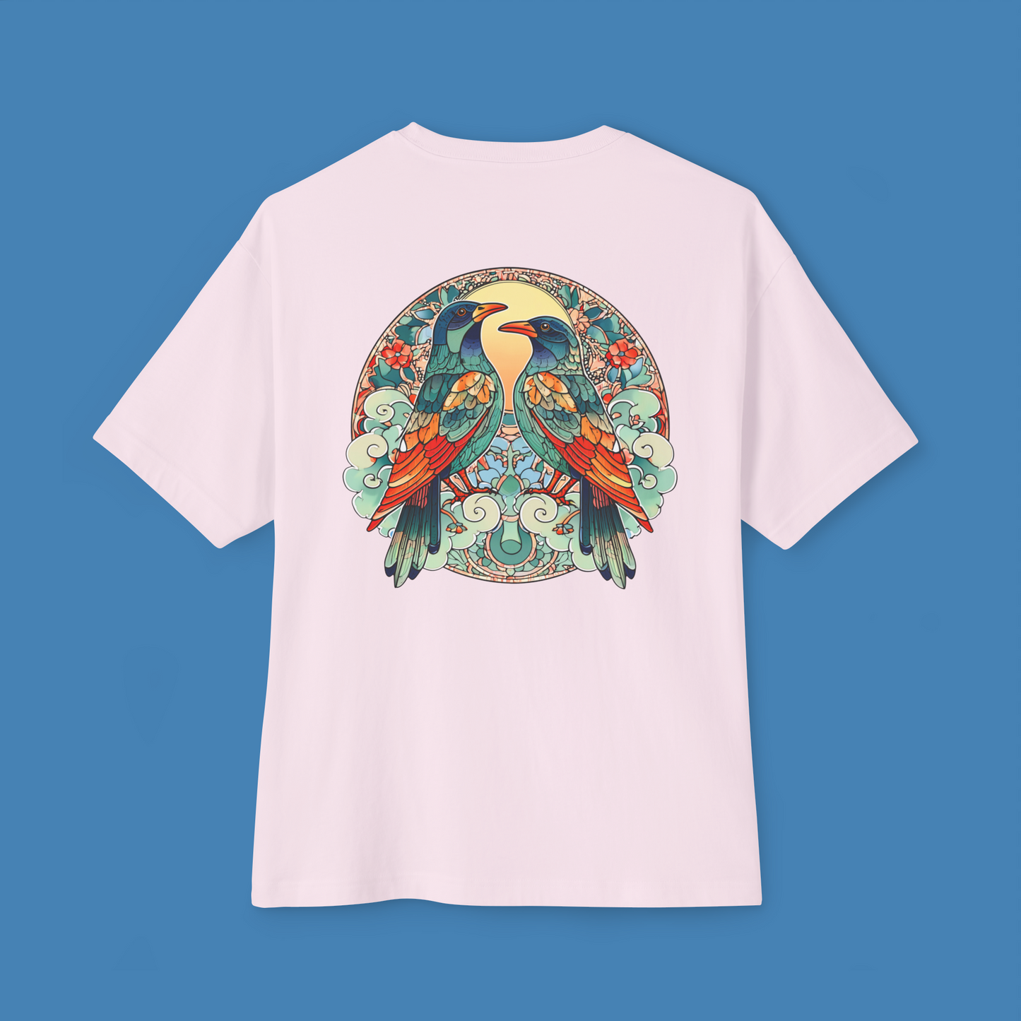 Oversized 'Two Birds' Boxy Tee
