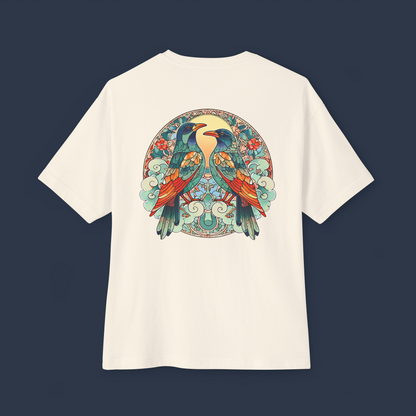 Oversized 'Two Birds' Boxy Tee