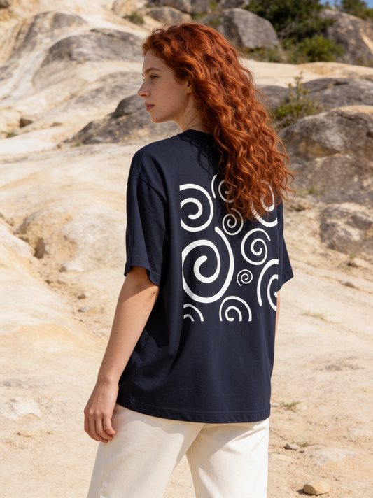 Oversized Boxy Tee 'Spirals'