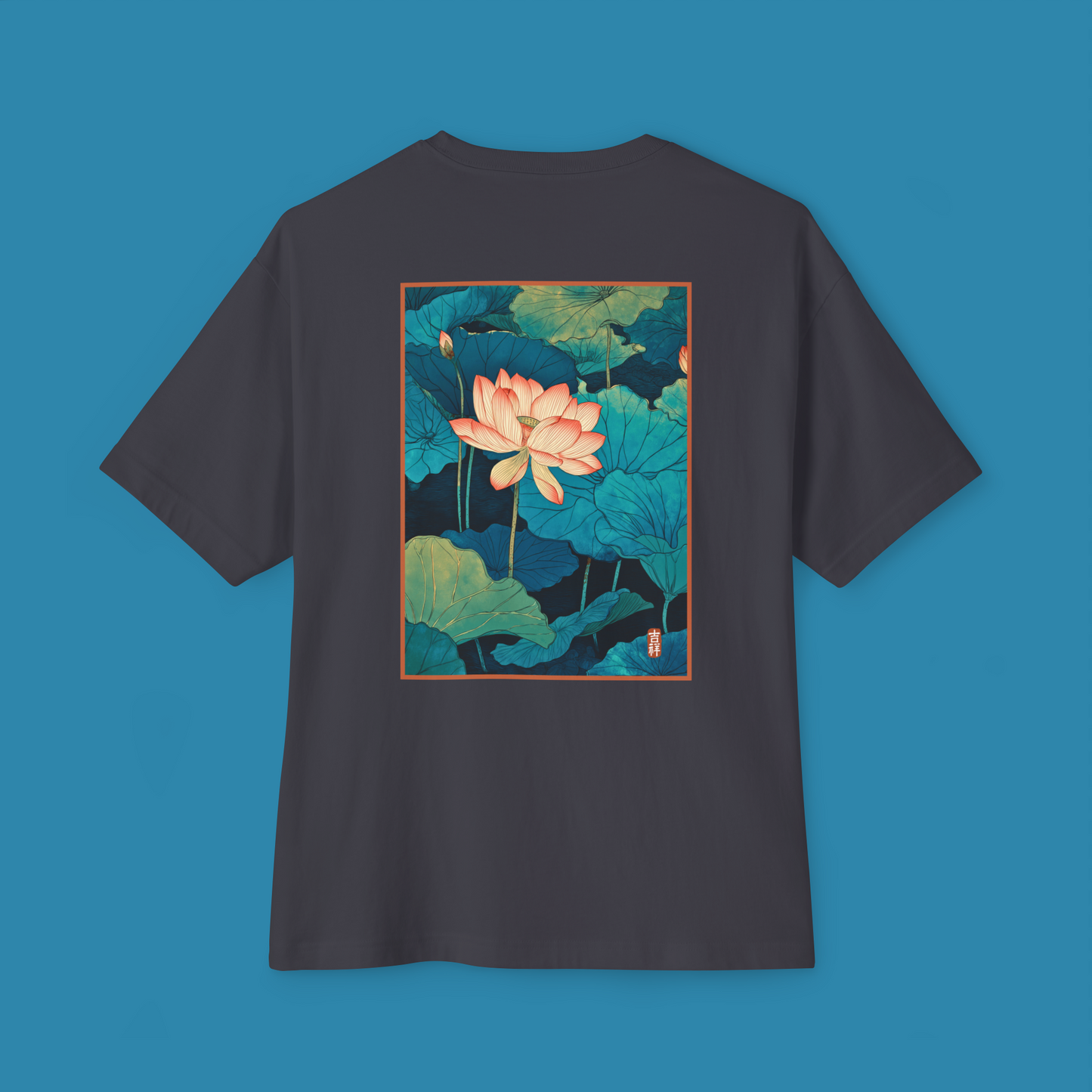 Boxy Tee 'Lotus pond'