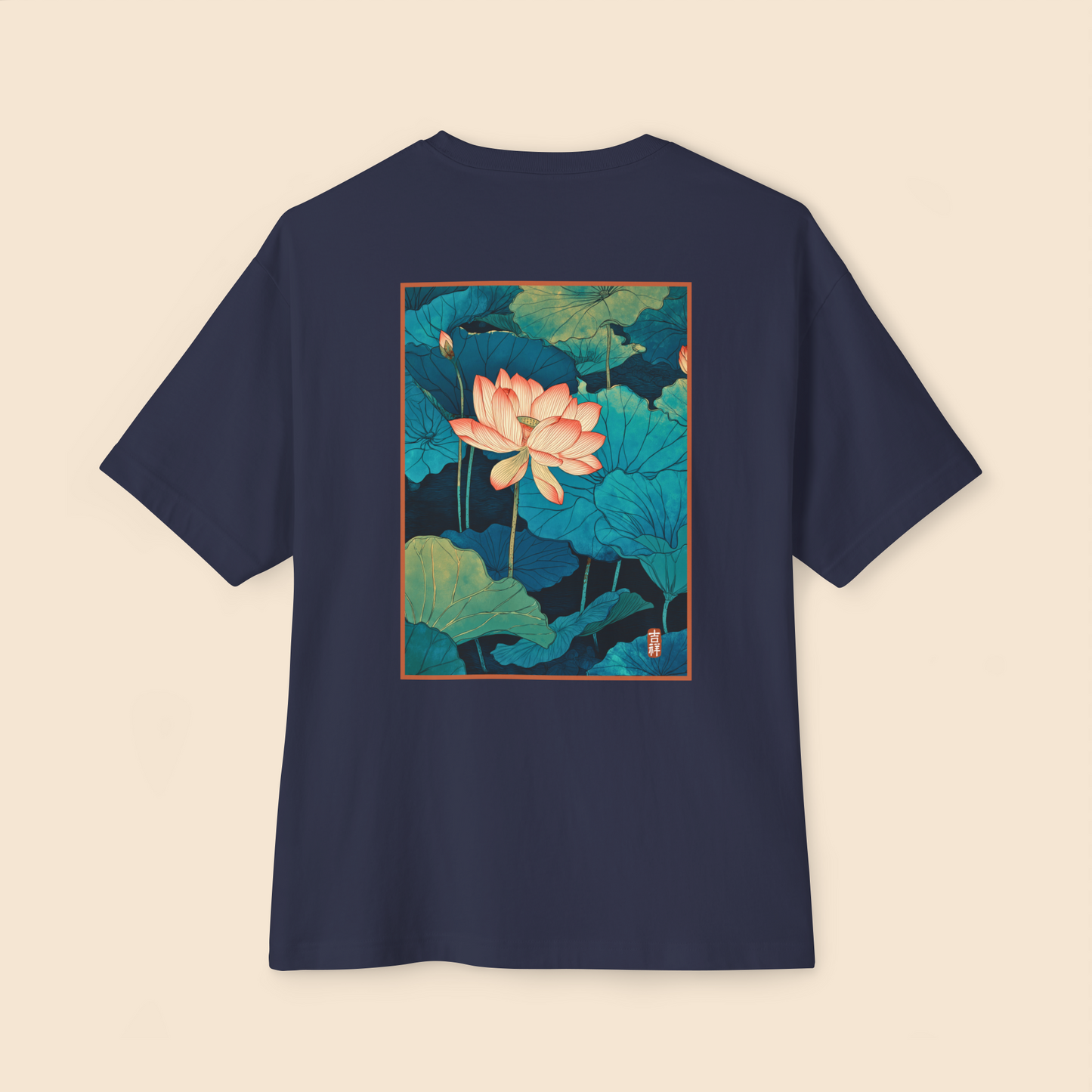 Boxy Tee 'Lotus pond'