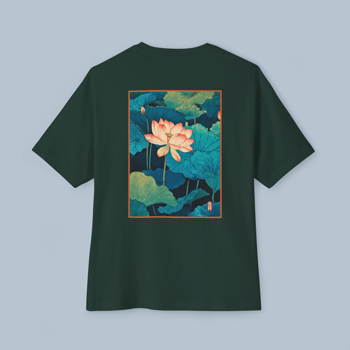 Boxy Tee 'Lotus pond'