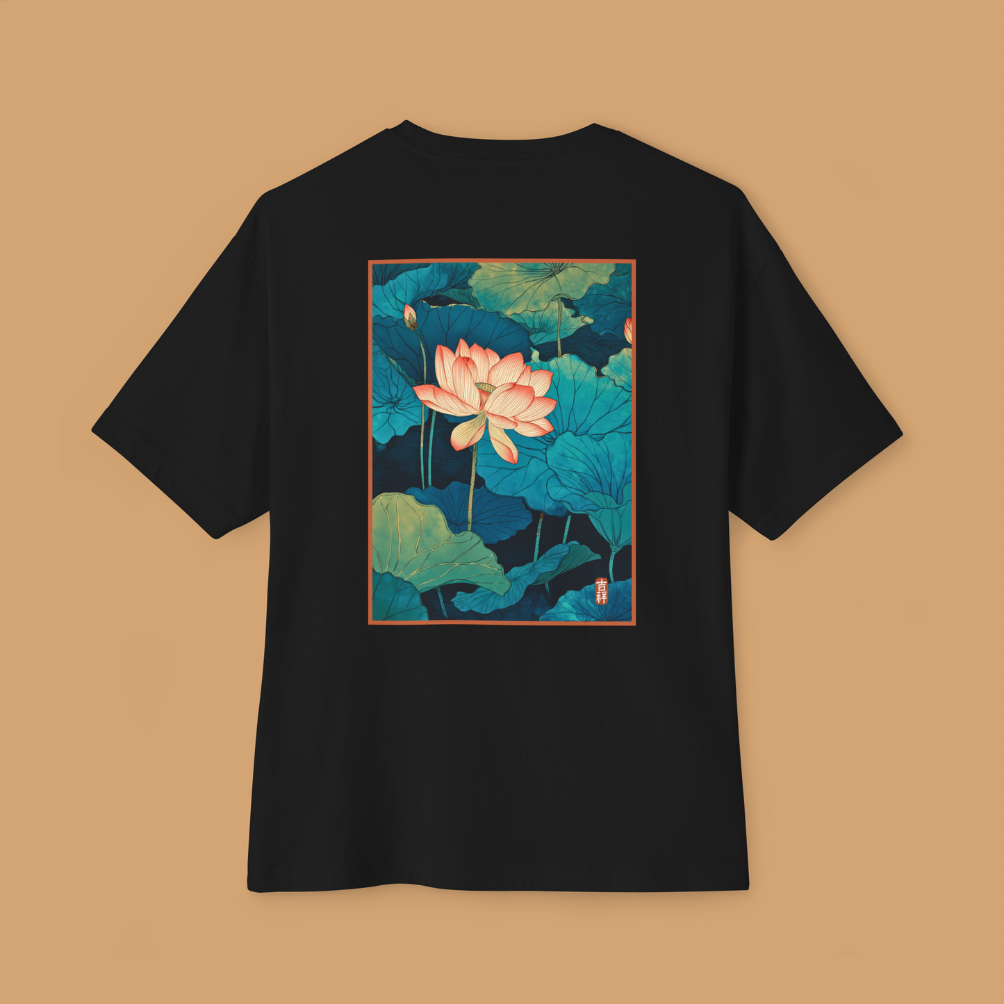 Boxy Tee 'Lotus pond'