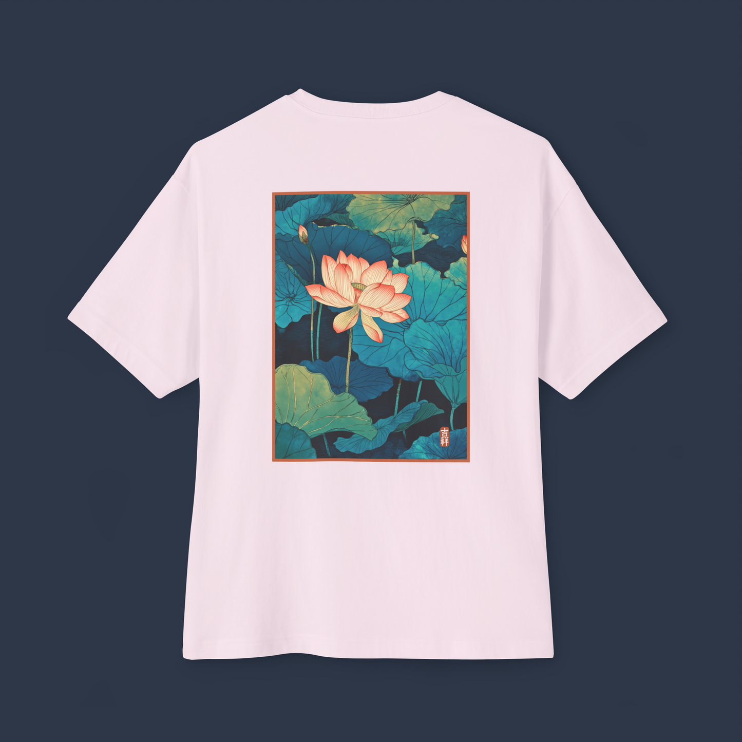 Boxy Tee 'Lotus pond'