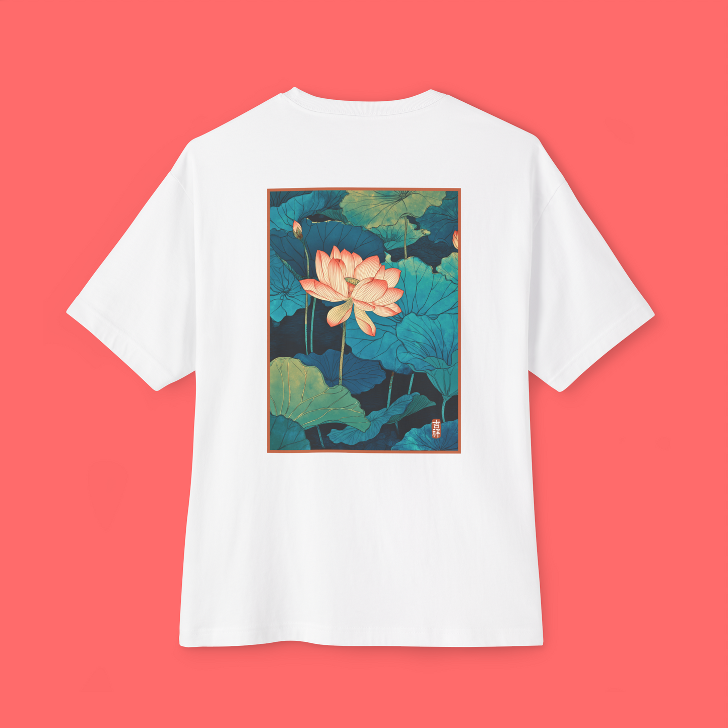 Boxy Tee 'Lotus pond'