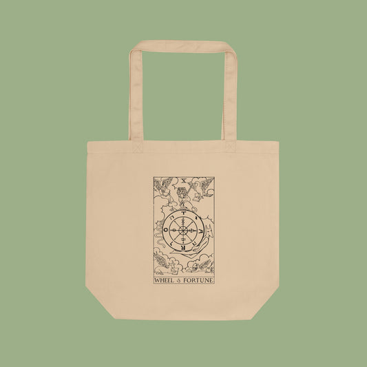 Eco Tote Bag - Tarot Card Wheel of Fortune