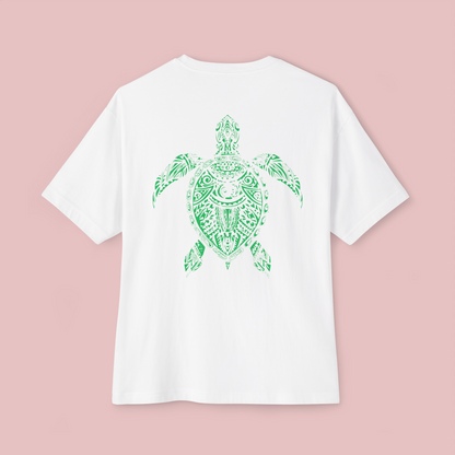 Oversized Boxy Tee 'Green turtle'