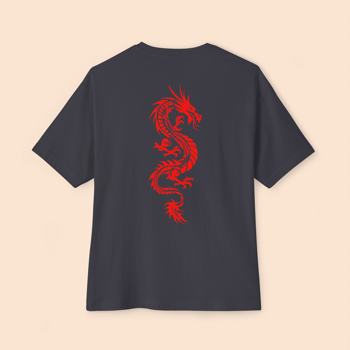 Oversized Boxy Tee 'Red Dragon'