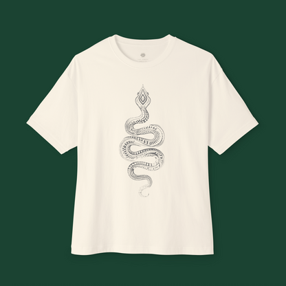 Oversized Boxy Tee 'Tribal Snake'