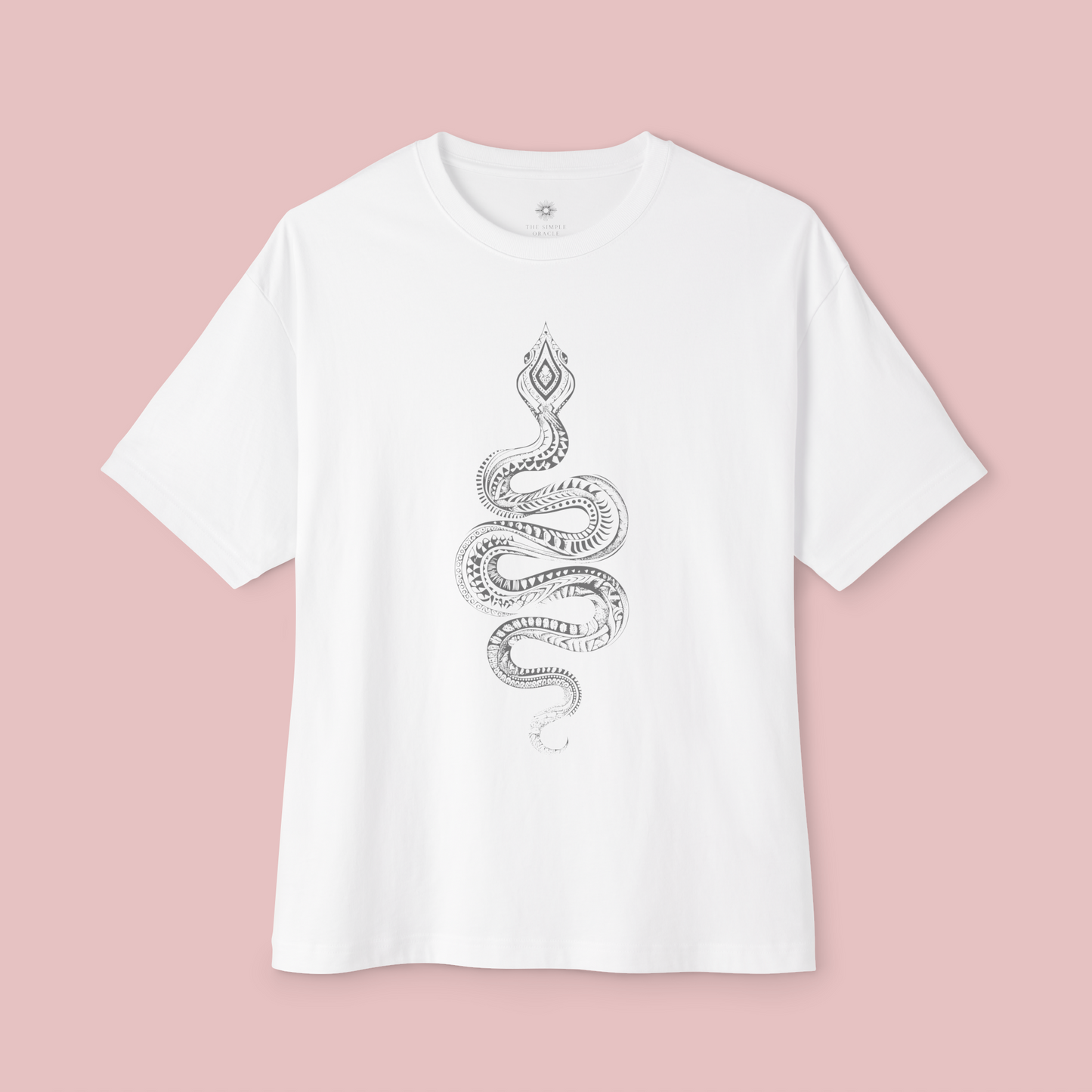 Oversized Boxy Tee "Tribal snake"