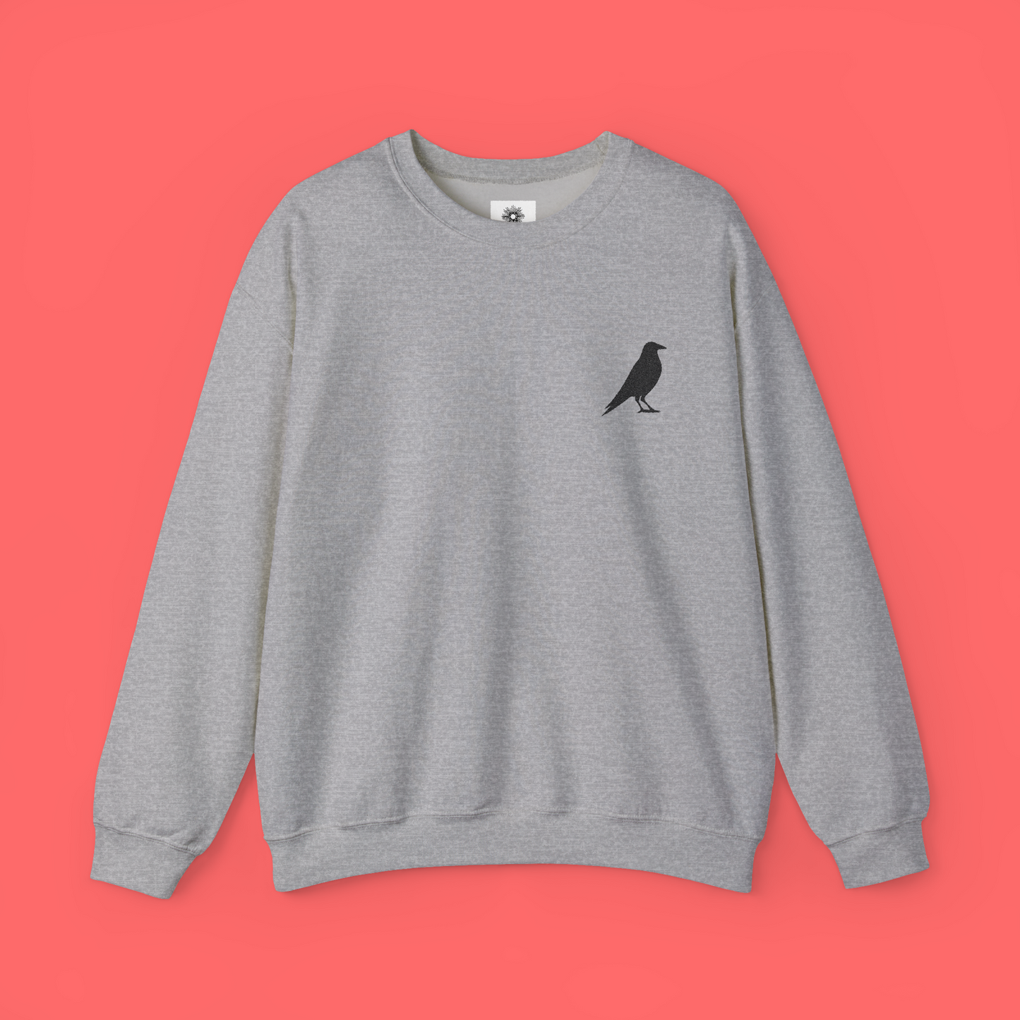 Embroidered 'Crow' Crewneck Sweatshirt