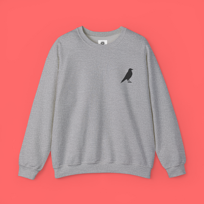 Embroidered 'Crow' Crewneck Sweatshirt