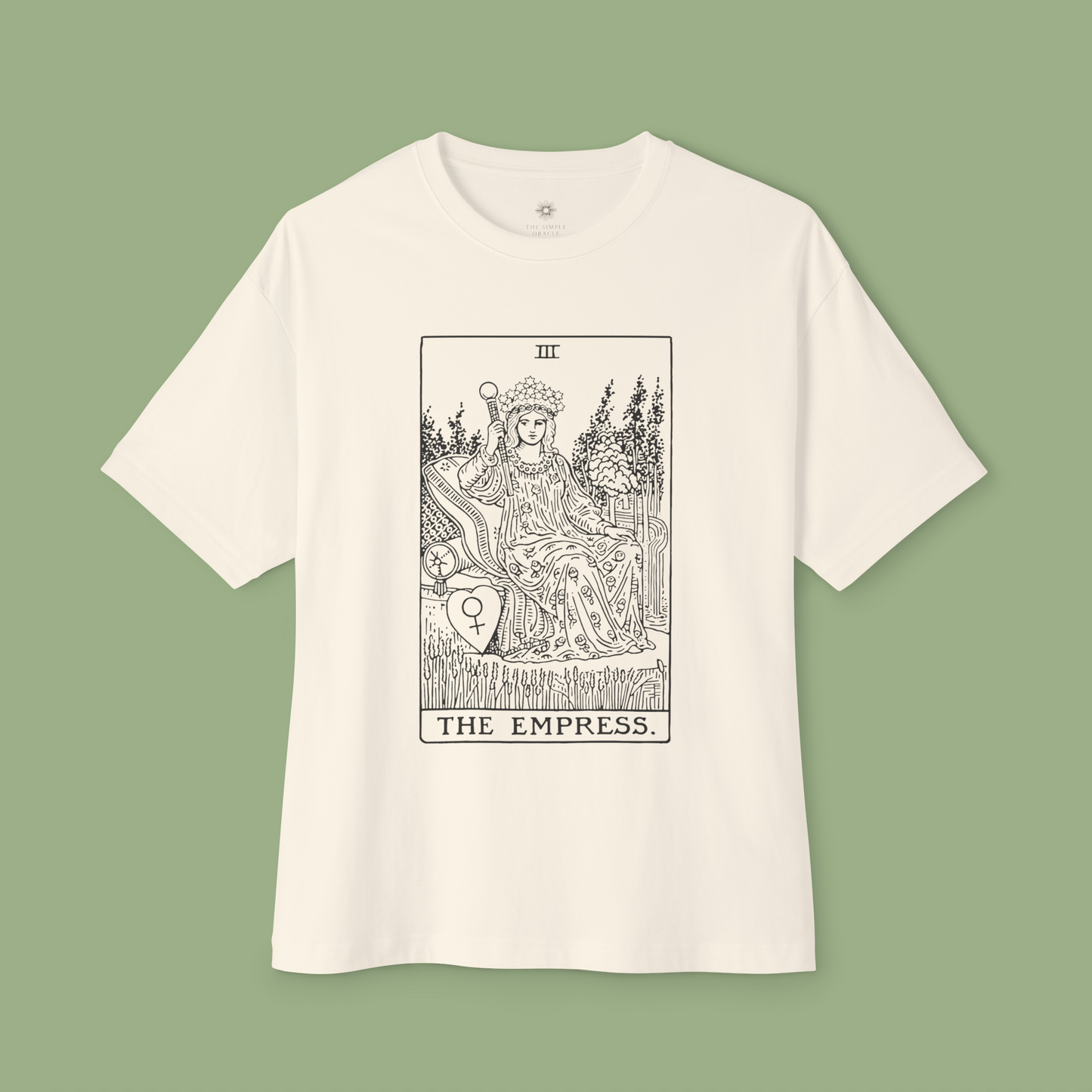 Oversized Tarot Boxy Tee 'The Empress'