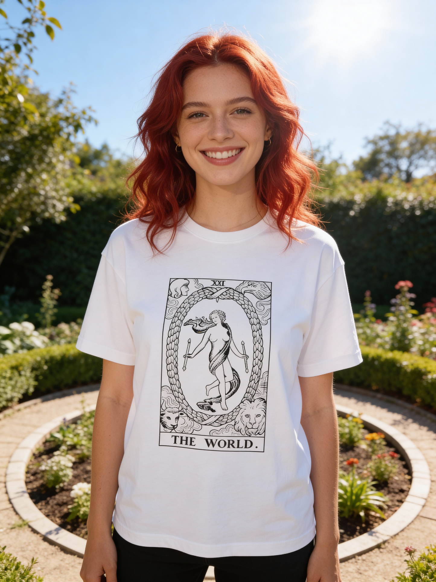 Oversized Tarot Boxy Tee 'The World'