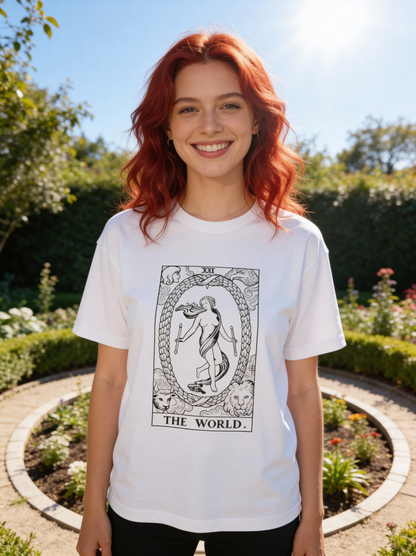 Oversized Tarot Boxy Tee 'The World'