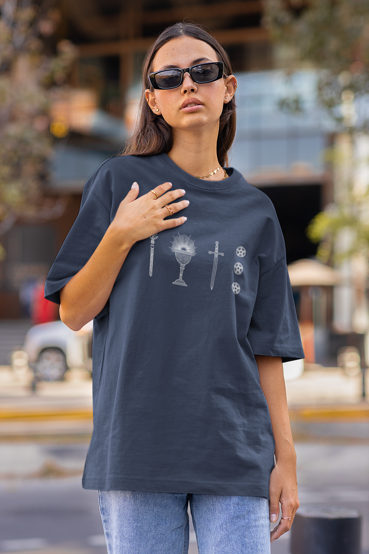 Oversized Boxy Tee "Elements of Tarot"