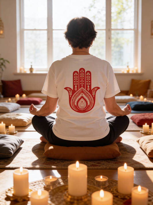 Oversized Boxy Tee 'Hamsa'