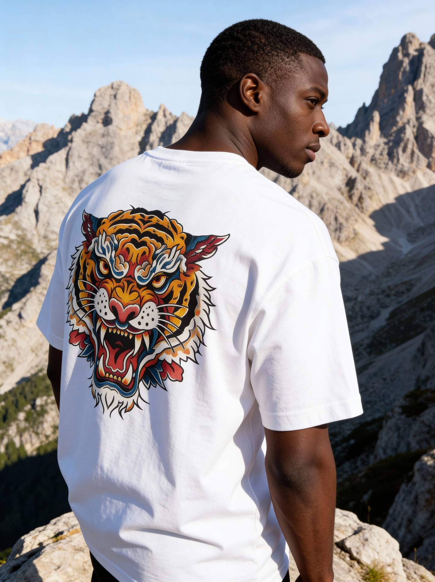 Unisex Oversized 'Tiger Head' Boxy Tee