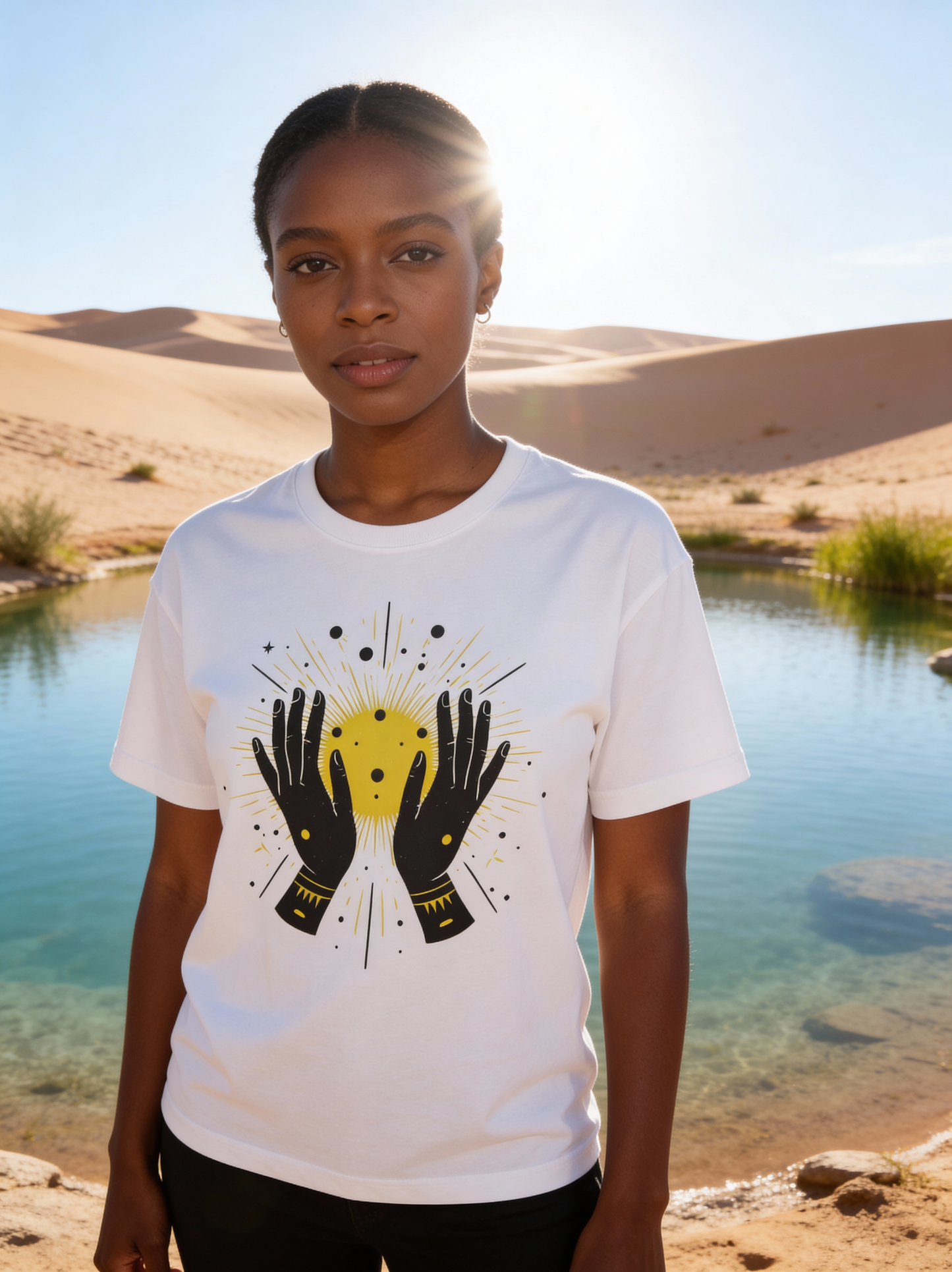 Oversized Boxy Tee 'Sacred Hands'