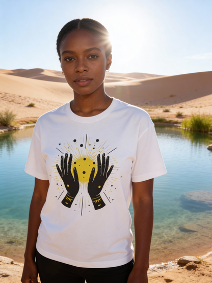 Oversized Boxy Tee 'Sacred Hands'