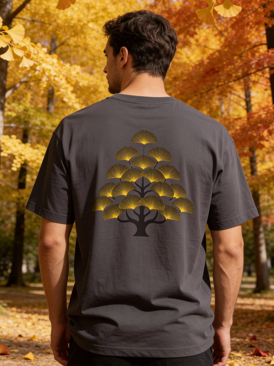Oversized Boxy Tee 'Gingko Tree'