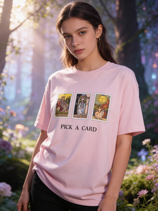 'Pick a card' Oversized Boxy Tee