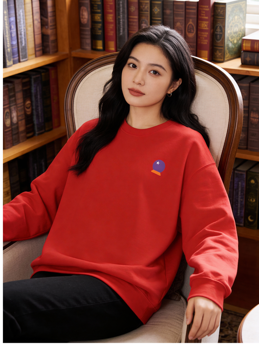 Embroidered 'Crystal Ball' Crewneck Sweatshirt