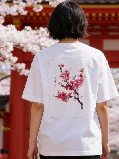 Oversized Tee 'Japanese Cherry Blossoms'